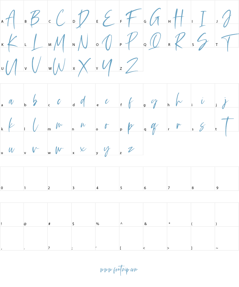 Tuesday Vibes Font Character